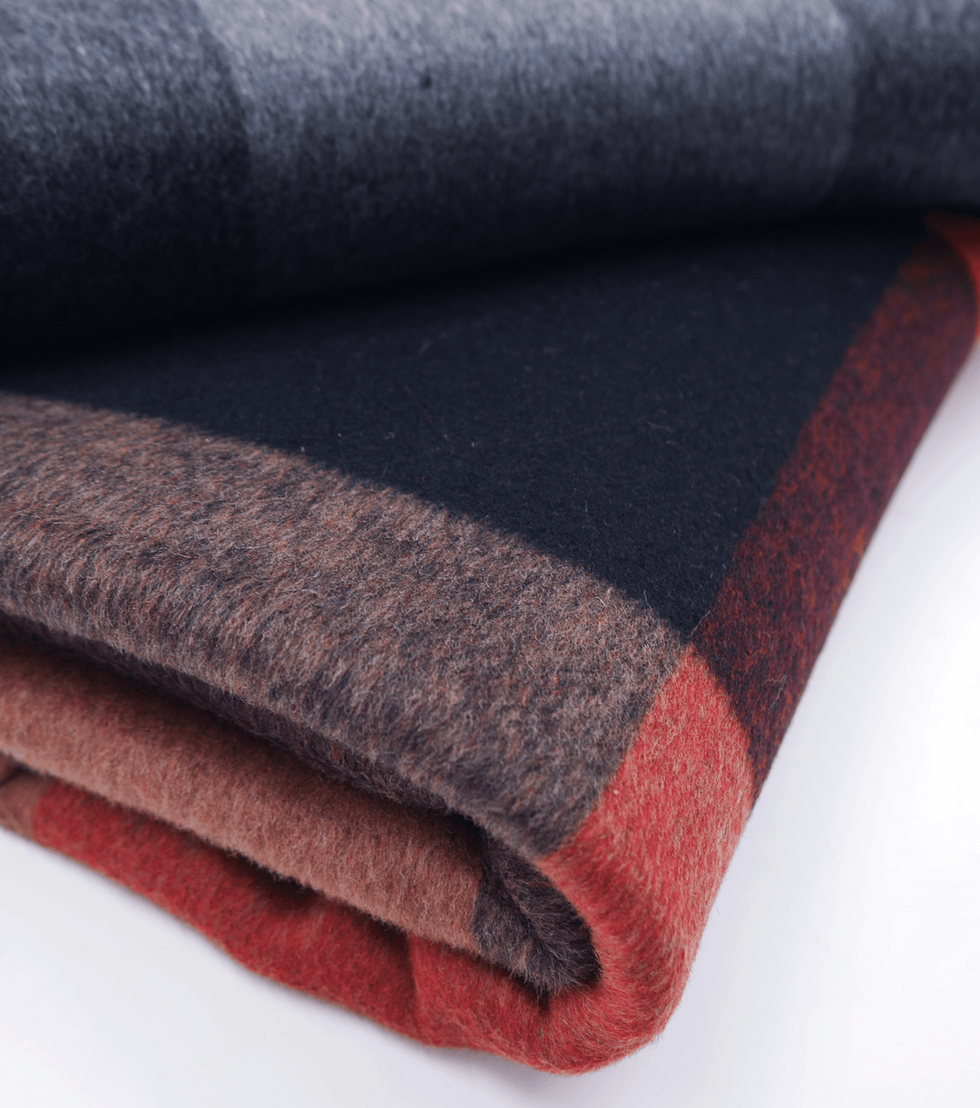 DOUBLE FACED CHECK WOOL $24.00P/M - Buffalo Check Red &amp; Charcoal - The Fabric Shop
