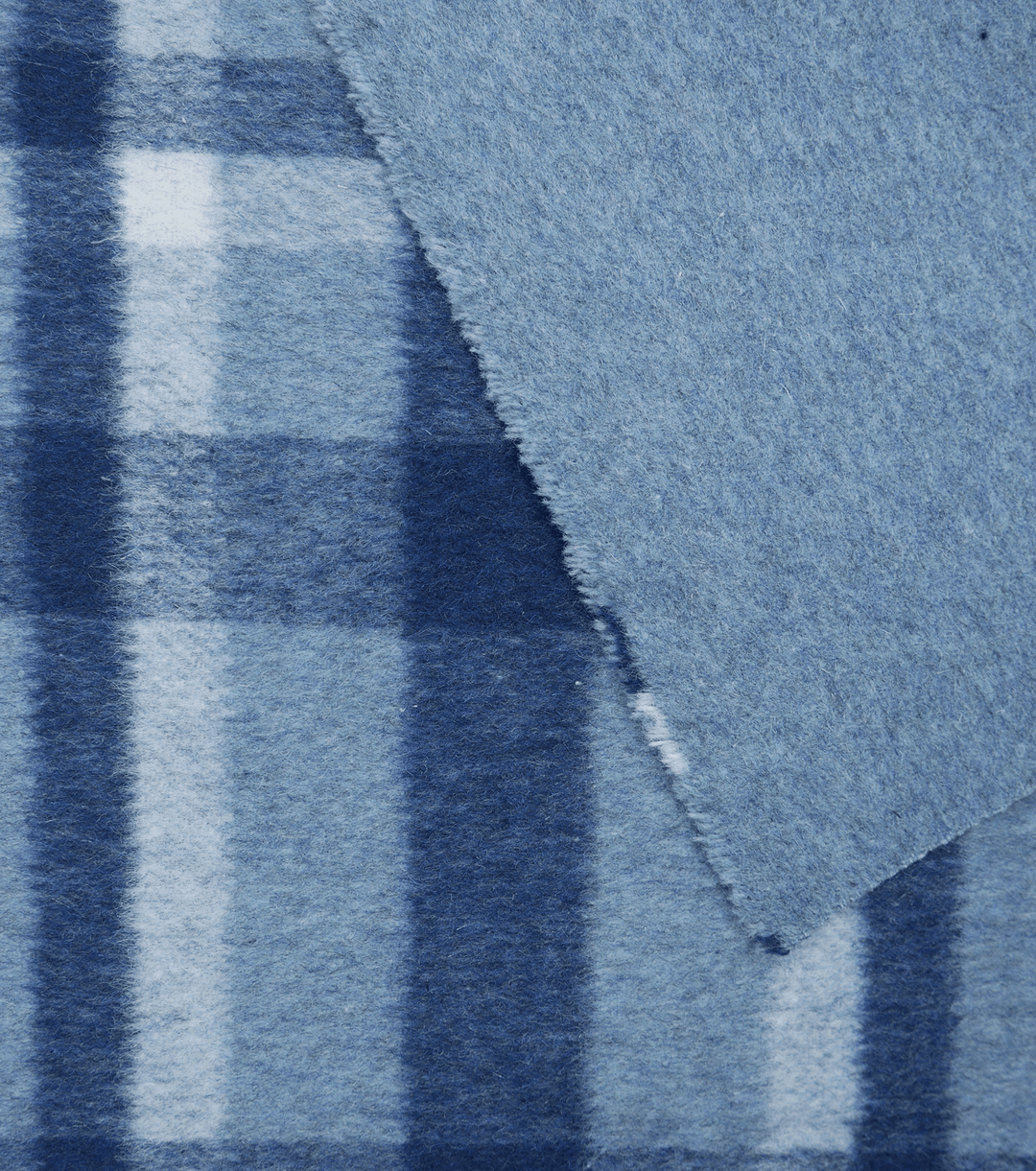 DOUBLE FACED CHECK WOOL $24.00P/M - Coastal Blues - The Fabric Shop