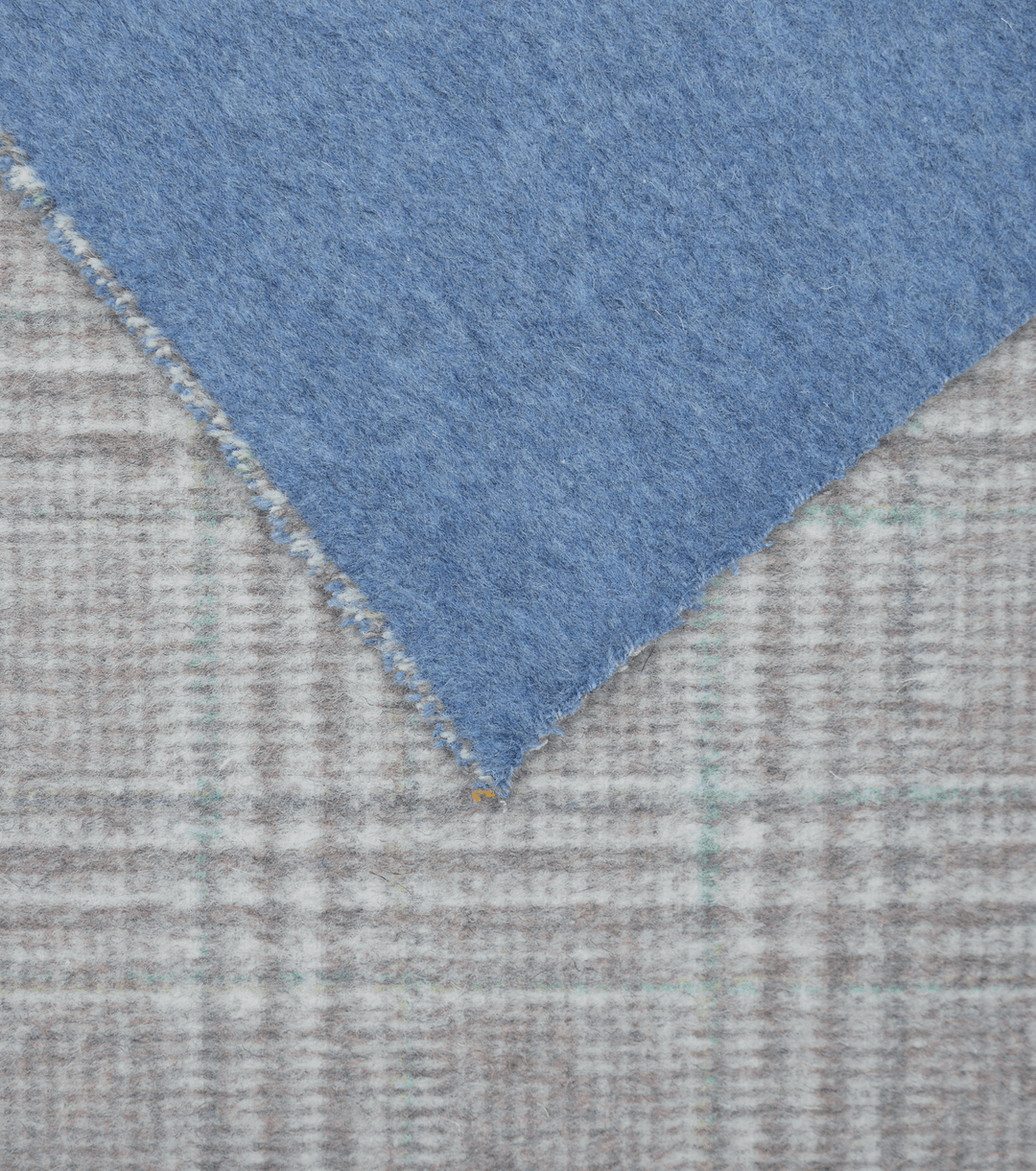 DOUBLE FACED CHECK WOOL $24.00P/M - Forest Mist - The Fabric Shop