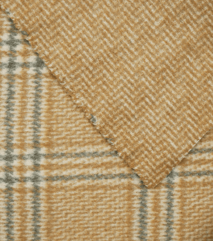 DOUBLE FACED CHECK WOOL $24.00P/M - Oatmeal - The Fabric Shop