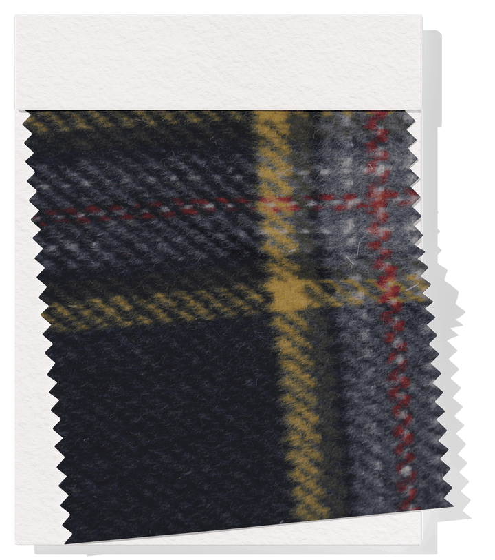 DOUBLE FACED CHECK WOOL $24.00P/M - Ochre Trail - The Fabric Shop