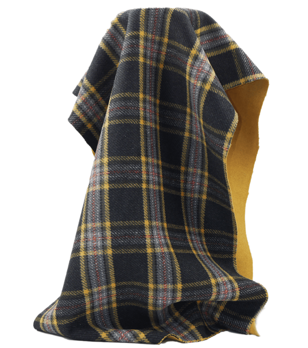 DOUBLE FACED CHECK WOOL $24.00P/M - Ochre Trail - The Fabric Shop