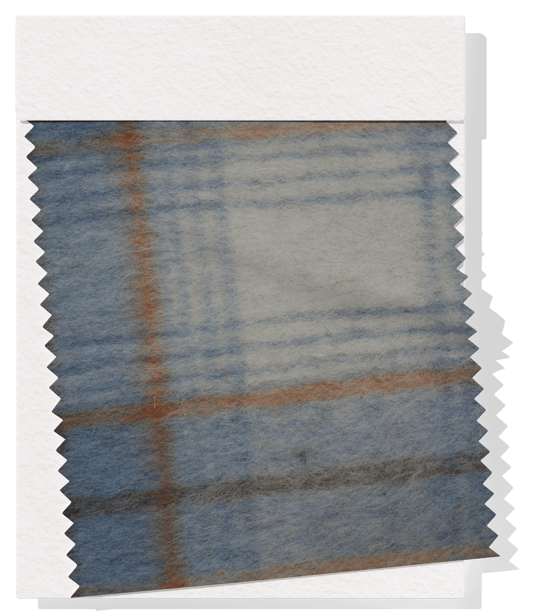 DOUBLE FACED CHECK WOOL $24.00P/M - Powder Blue - The Fabric Shop