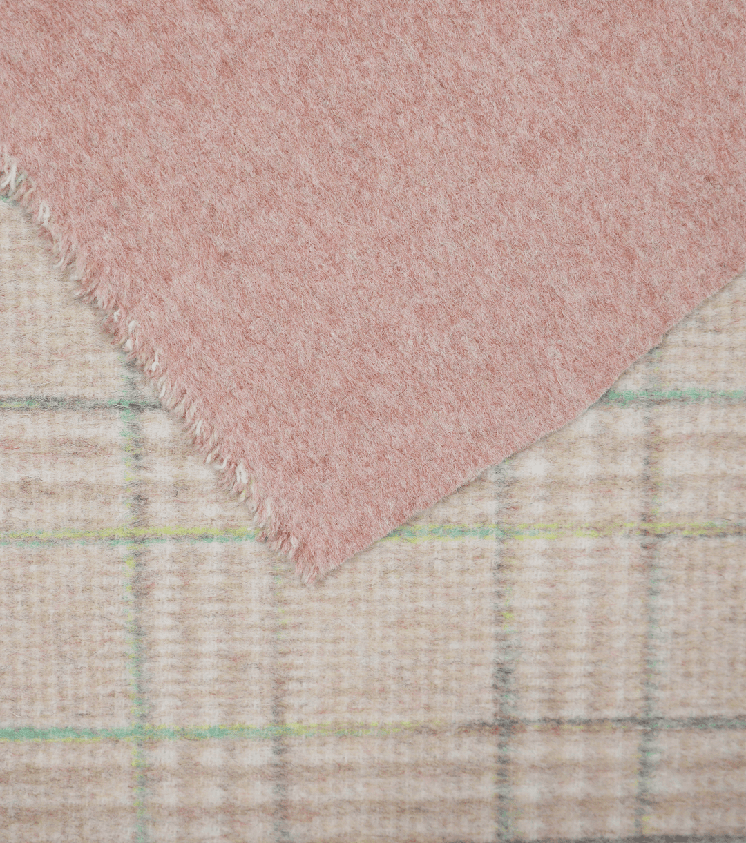 DOUBLE FACED CHECK WOOL $24.00P/M - Sagebrush - The Fabric Shop