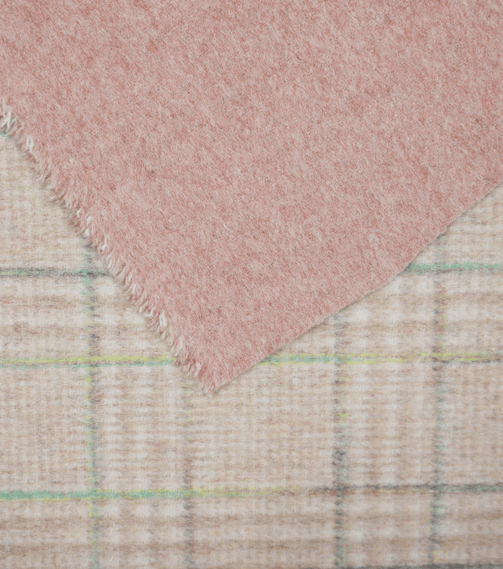 DOUBLE FACED CHECK WOOL $24.00P/M - Sagebrush - The Fabric Shop