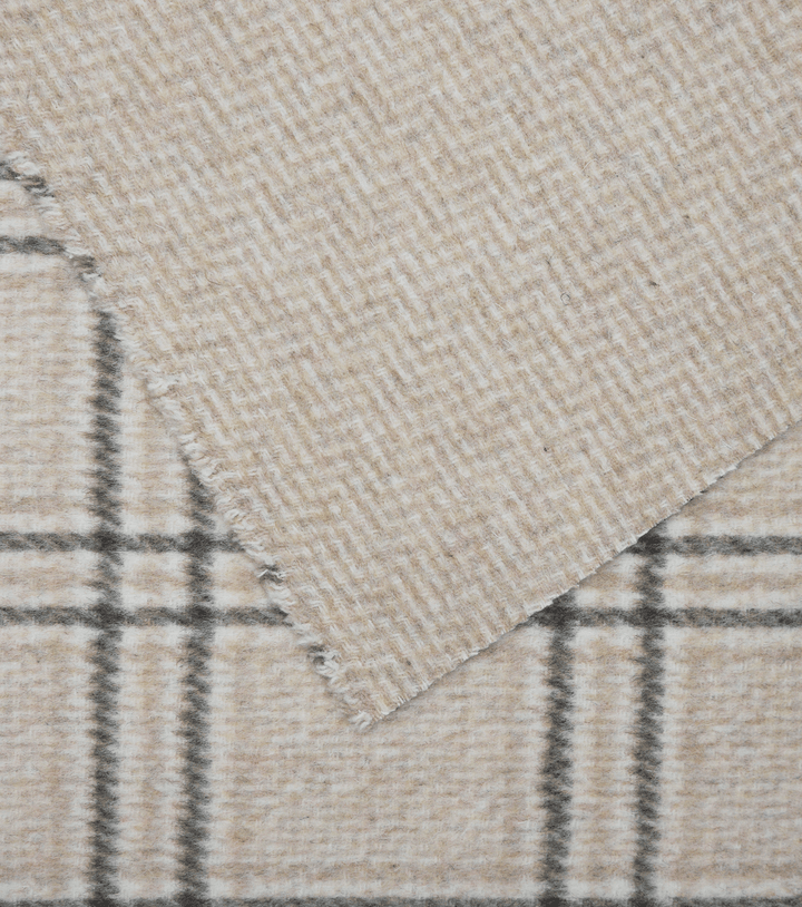 DOUBLE FACED CHECK WOOL $24.00P/M - Sandstone - The Fabric Shop