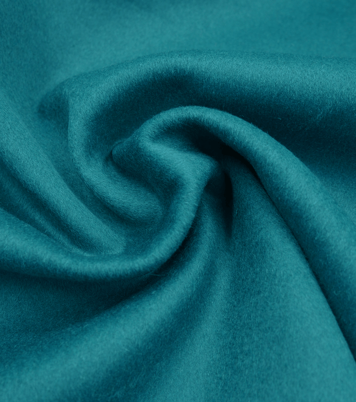 DOUBLE FACED WOOL $24.00P/M - Peacock Teal - The Fabric Shop
