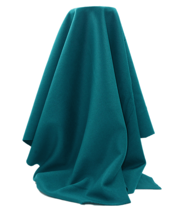 DOUBLE FACED WOOL $24.00P/M - Peacock Teal - The Fabric Shop