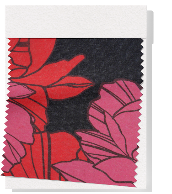 PRINTED POLYESTER $5.00P/M - Electric Peony