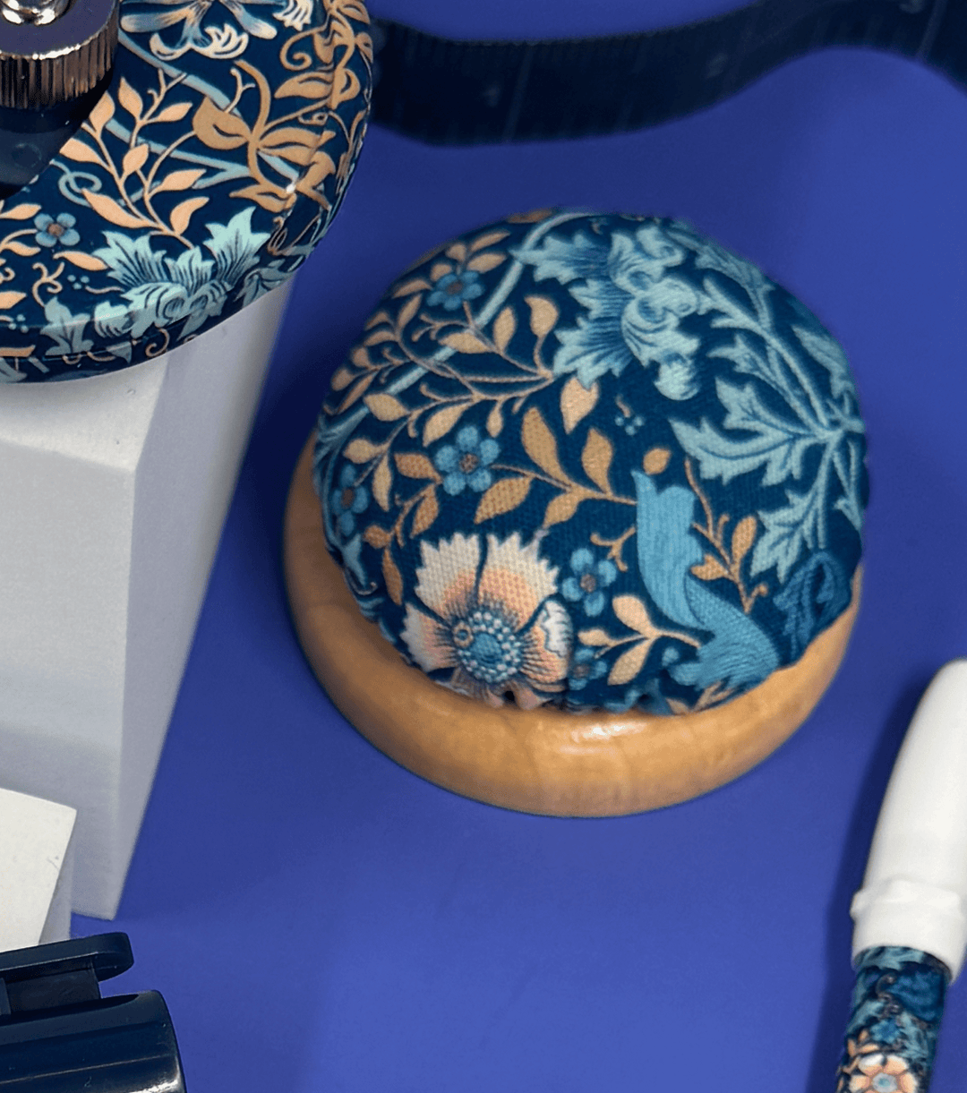 Hobby Gift Pin Cushion Wooden Base - $11.30 - The Fabric Shop