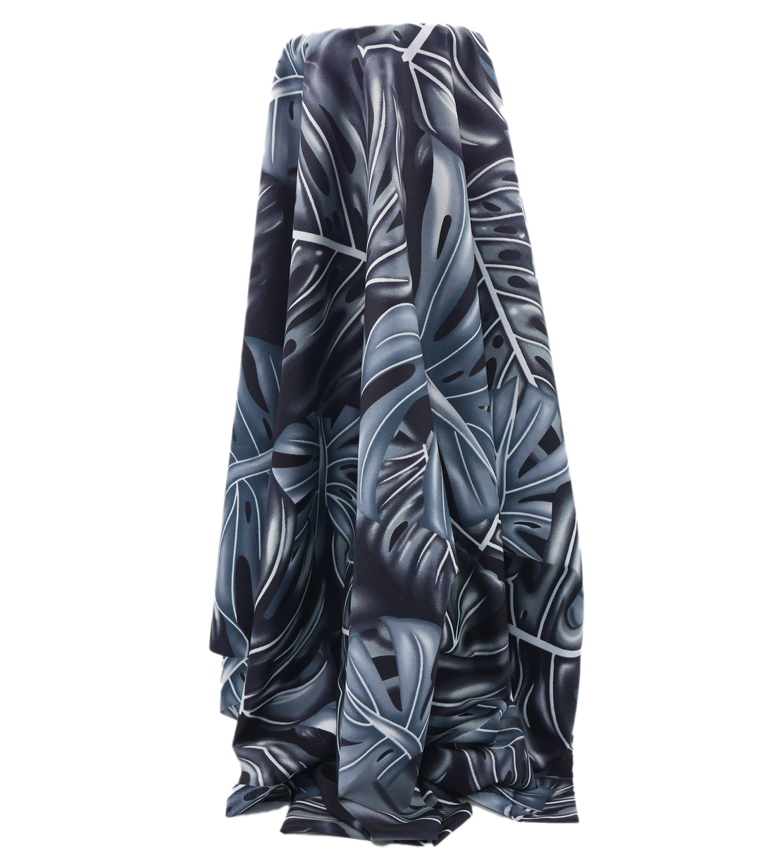 Pacific Printed Rayon $10.00p/m - Design 8 Grey & Black