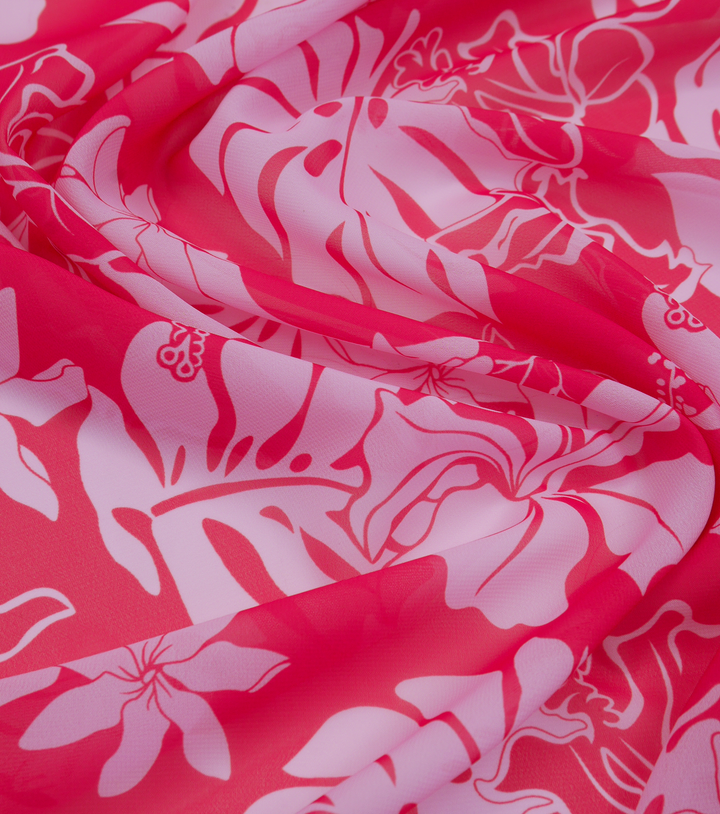 CHIFFON PACIFIC PRINT $9.00P/M - Pink