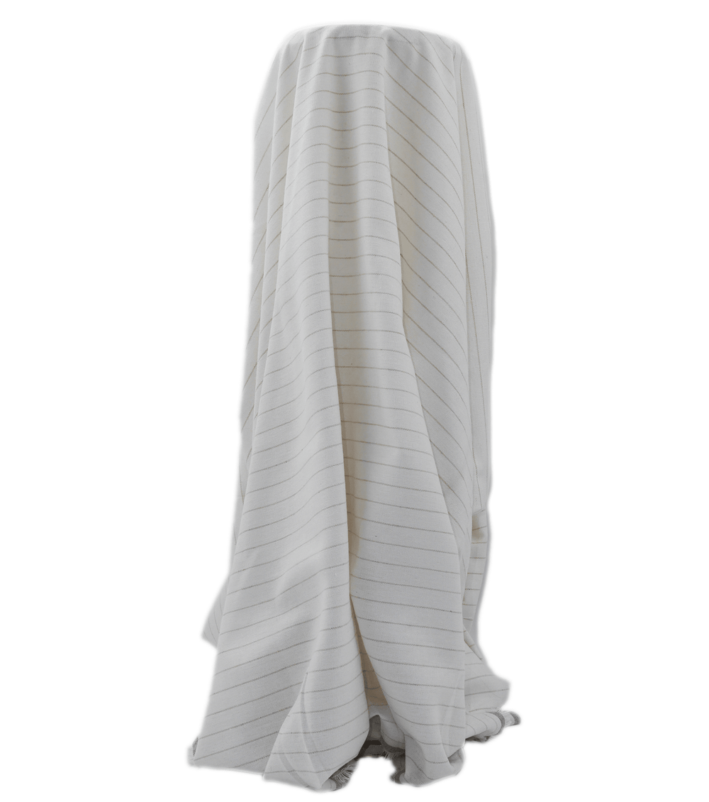 LINEN / COTTON $16.00P/M - Pebble Pinstripe - The Fabric Shop