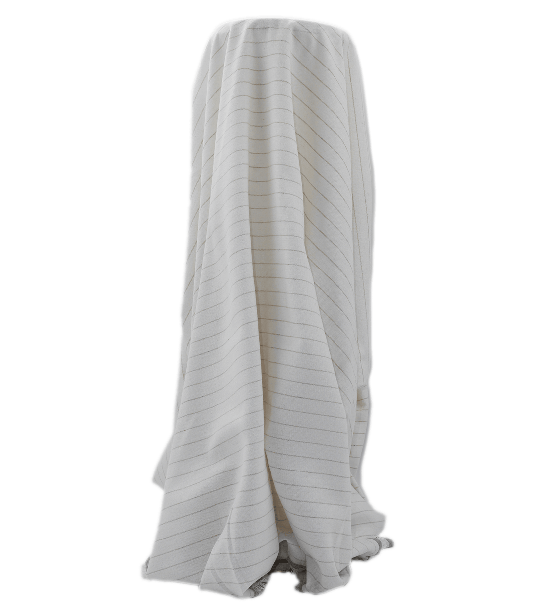 LINEN / COTTON $16.00P/M - Pebble Pinstripe - The Fabric Shop