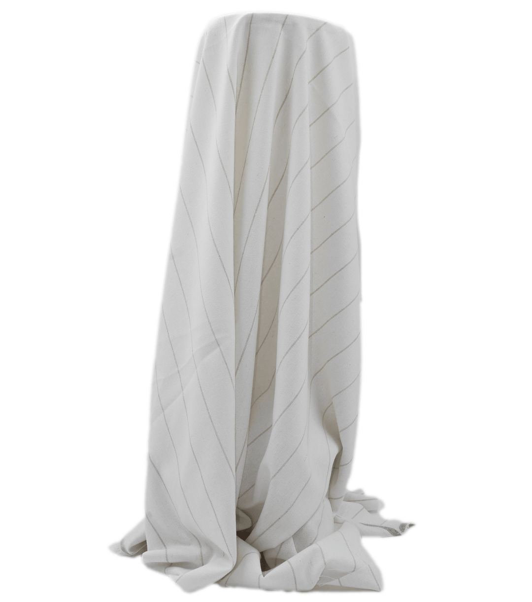 LINEN / COTTON $16.00P/M - Salt Linen Stripe - The Fabric Shop