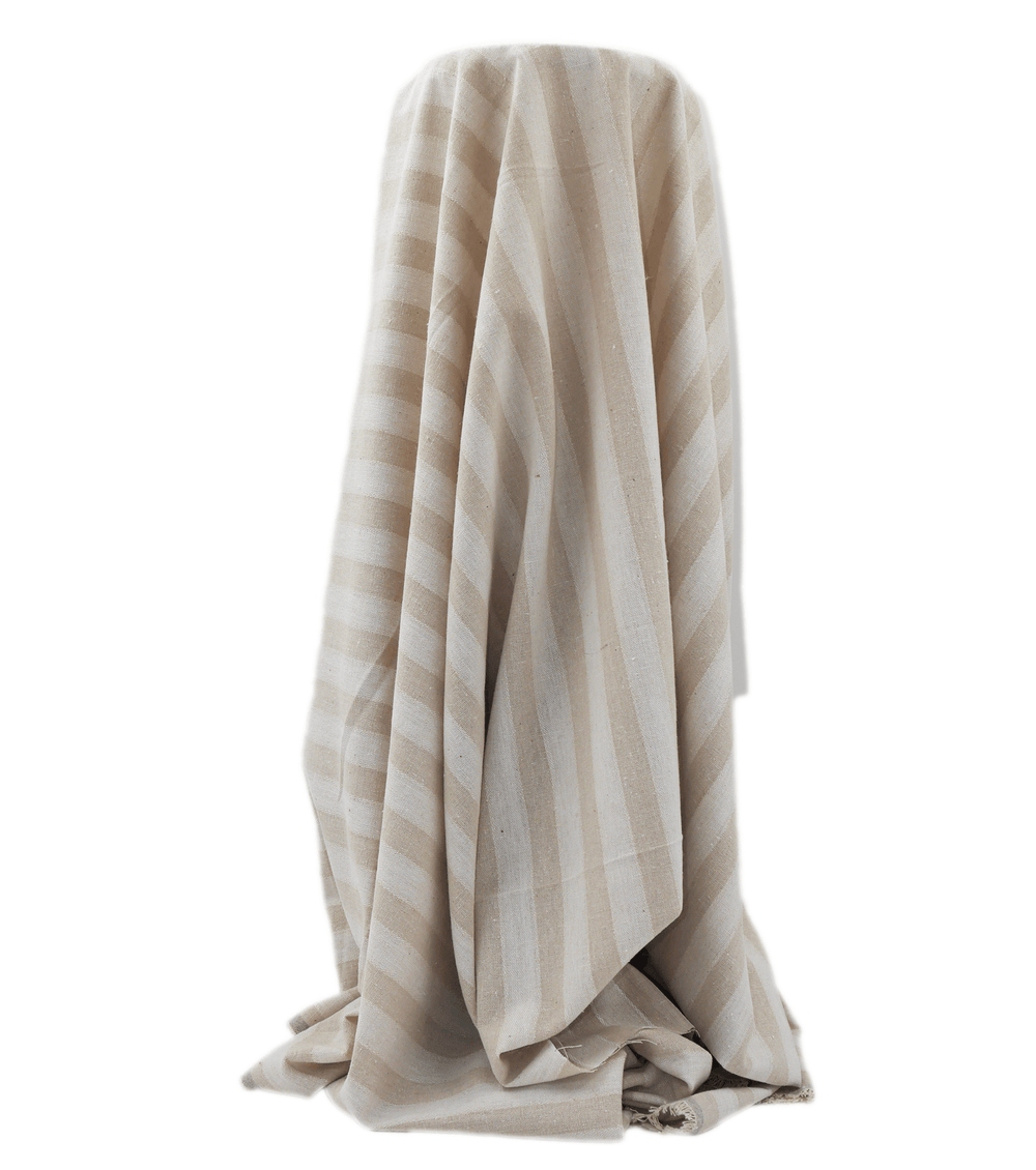 LINEN / COTTON $16.00P/M - Sand Dune Stripe - The Fabric Shop