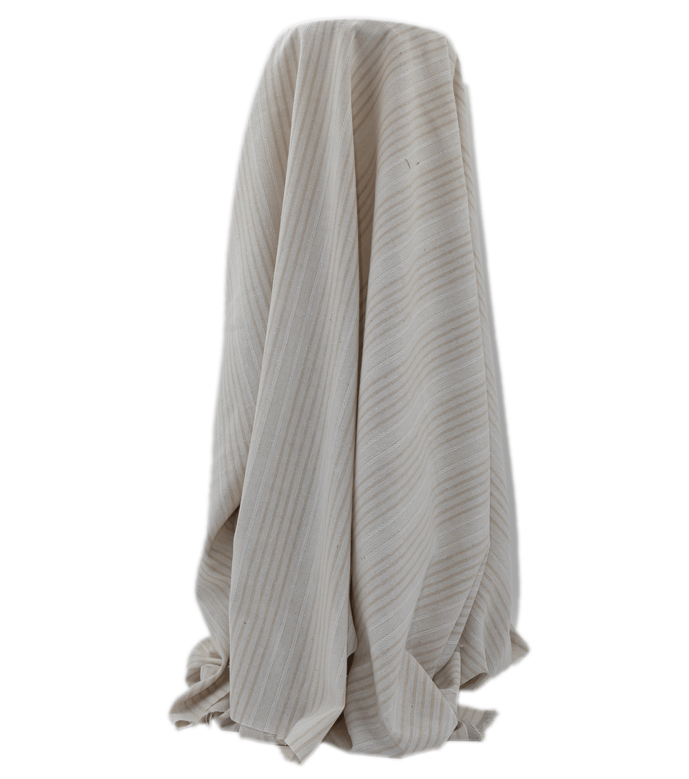 LINEN / COTTON $16.00P/M - Sea Mist Stripe - The Fabric Shop
