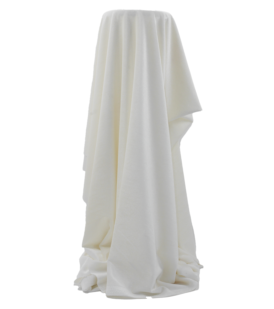 Stretch Velvet $12.00p/m - Ivory