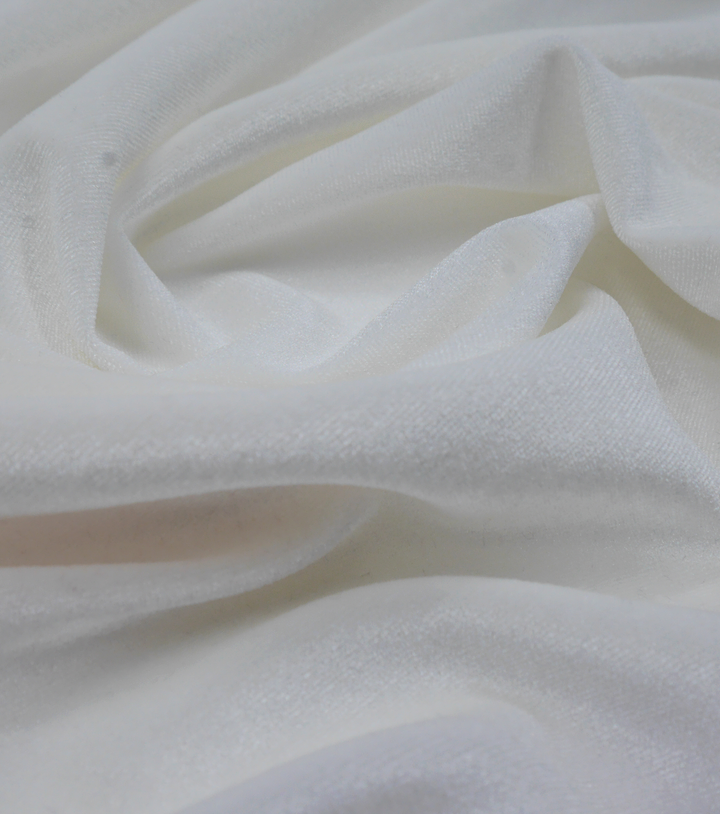 Stretch Velvet $12.00p/m - Ivory