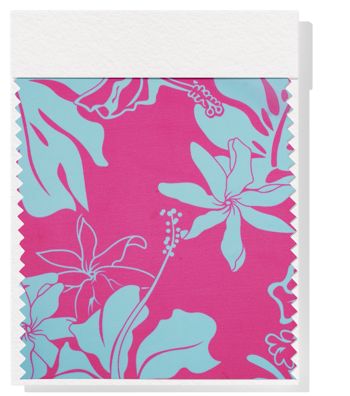 CHIFFON PACIFIC PRINT $9.00P/M - PINK &amp; Blue