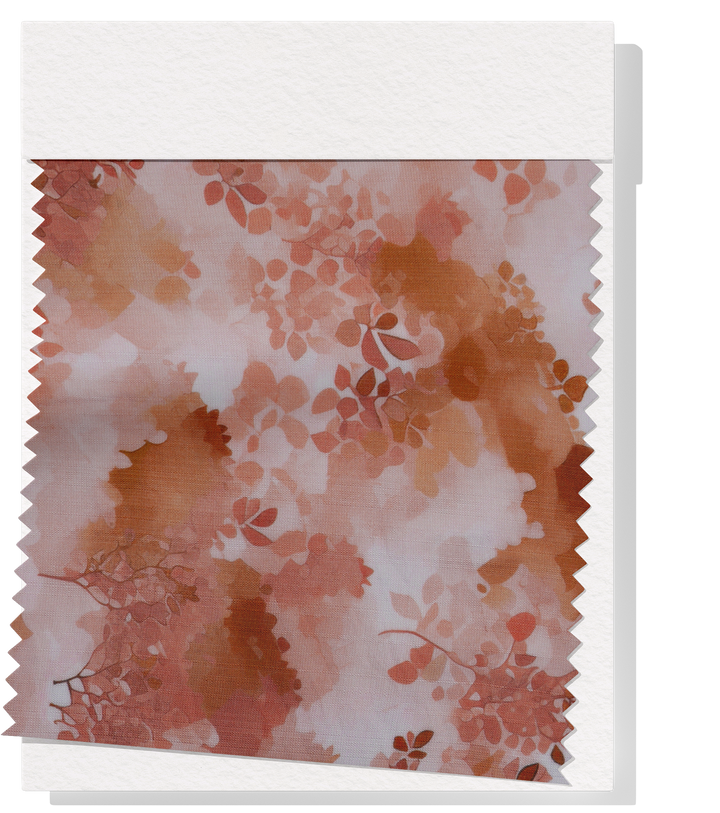 Printed Viscose Slub $16.00p/m - Apricot Garden