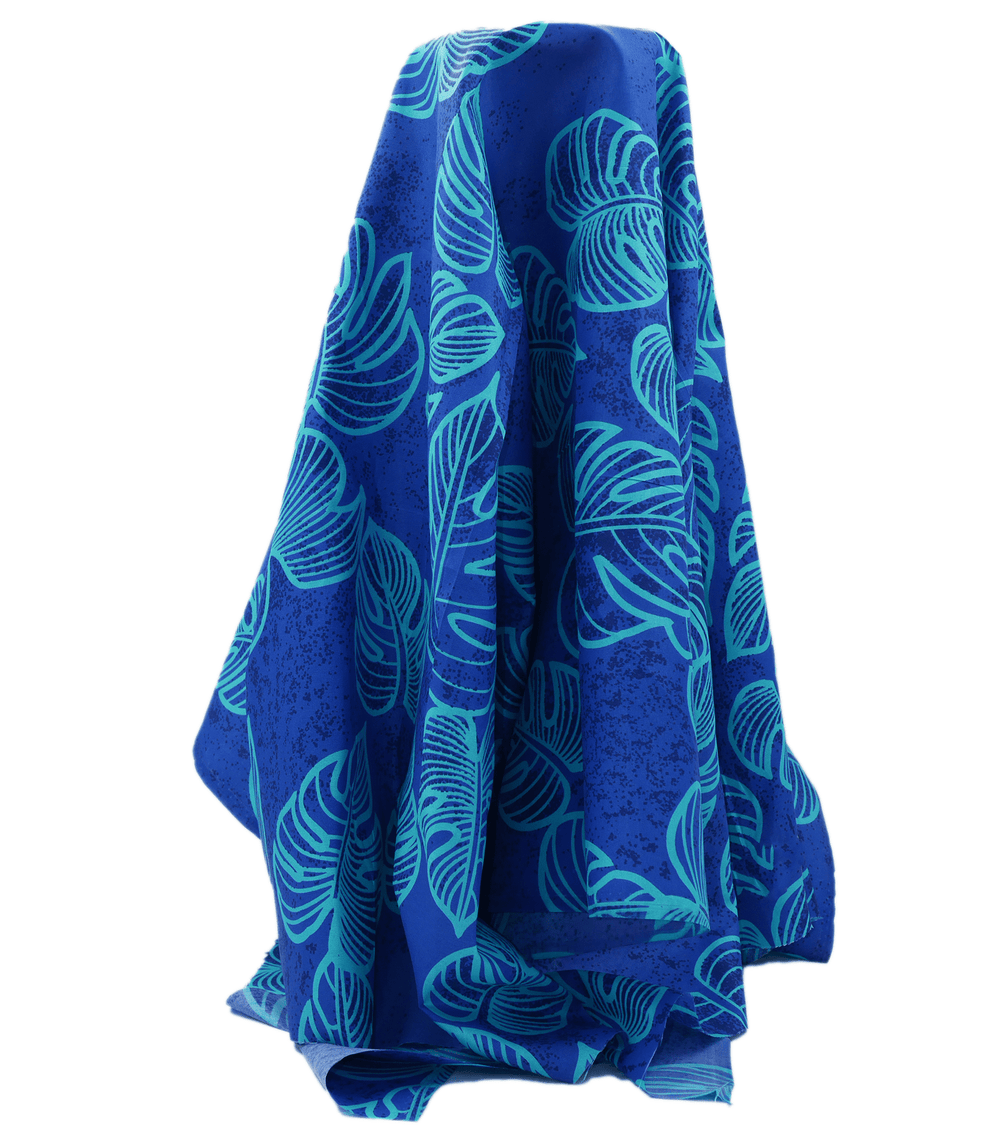 POLYESTER / COTTON PACIFIC PRINT $3.00P/M - BLUE - The Fabric Shop
