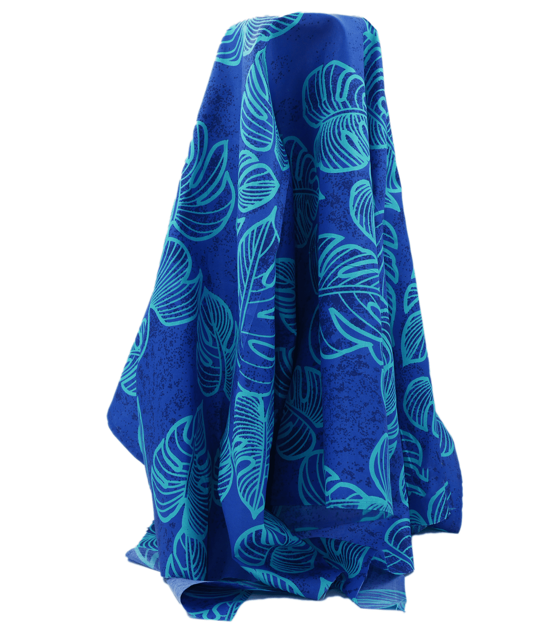 POLYESTER / COTTON PACIFIC PRINT $3.00P/M - BLUE - The Fabric Shop