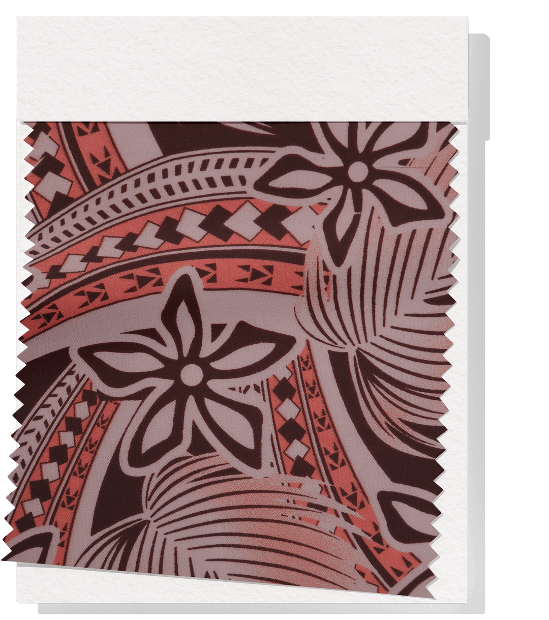 POLYESTER / COTTON PACIFIC PRINT $3.00P/M - Pink & maroon - The Fabric Shop