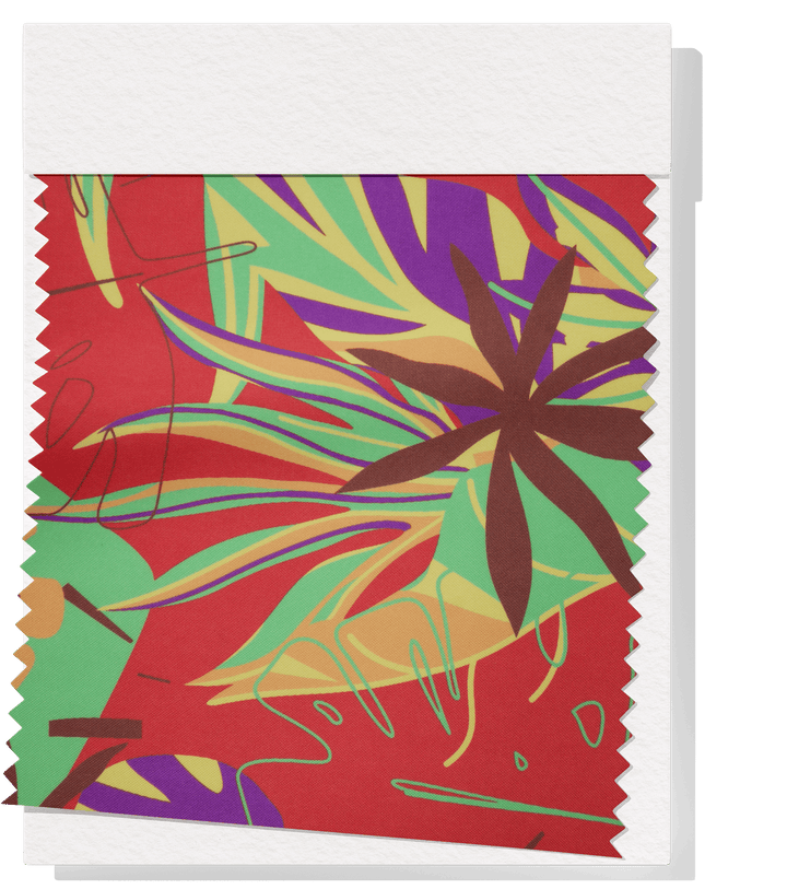Polyester Mini Matt Pacific Print $9.00p/m Design 11 - The Fabric Shop