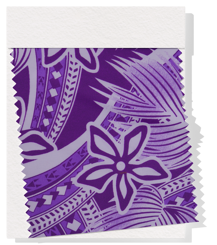 POLYESTER / COTTON PACIFIC PRINT $3.00P/M- PURPLE