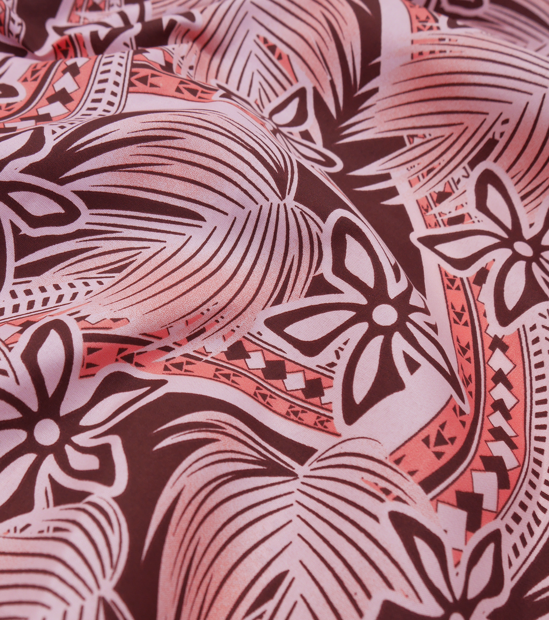 POLYESTER / COTTON PACIFIC PRINT $3.00P/M- Pink & maroon