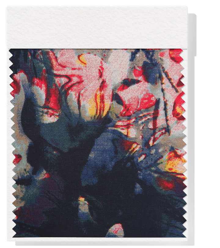 PRINTED LINEN/ COTTON $16.00 P/M - Moody Midnight Blooms