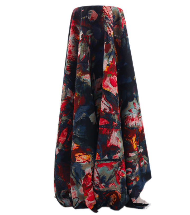 PRINTED LINEN/ COTTON $16.00 P/M - Moody Midnight Blooms