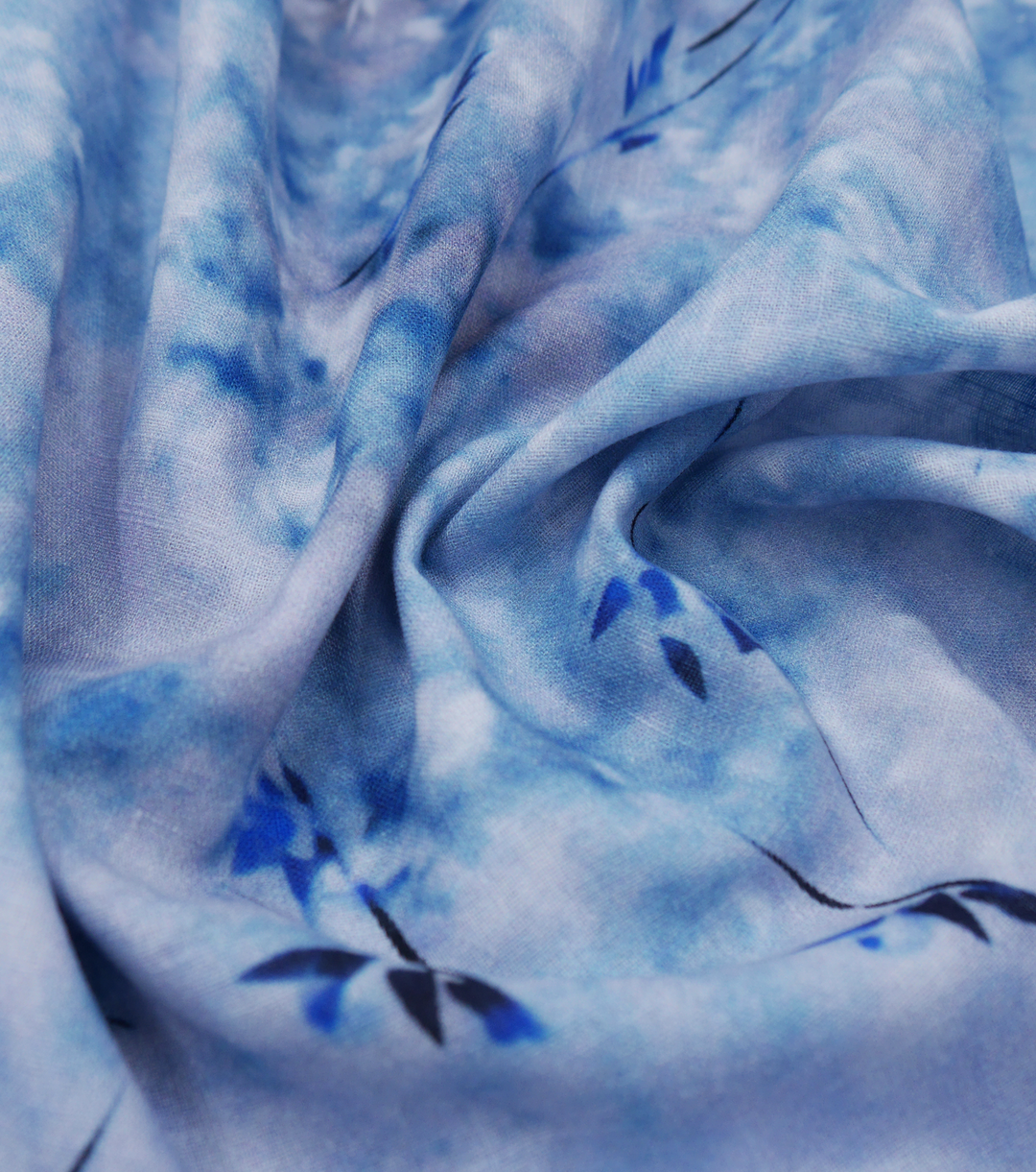 Printed Cotton Linen $16.00p/m - Blue Dawn Petals