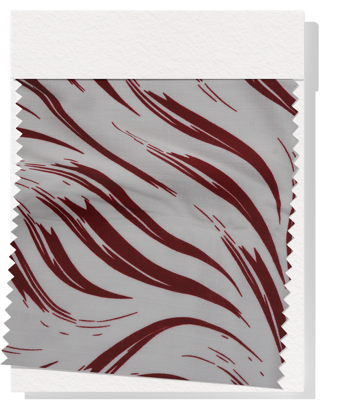 PRINTED LINEN/ COTTON $16.00 P/M - Burgundy Brushstroke