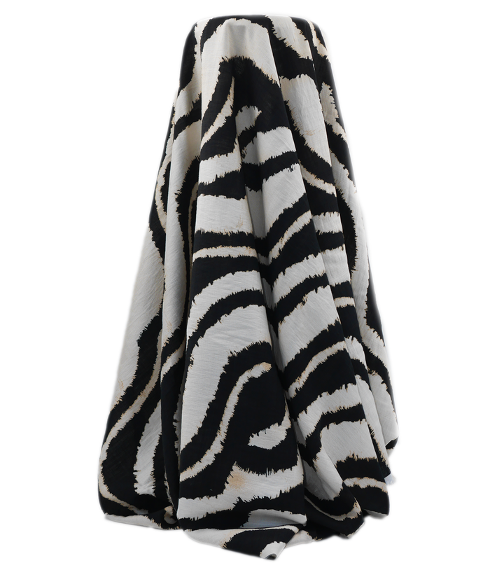 PRINTED RAYON/BAMBOO $16.00 P/M - Ivory Zebra