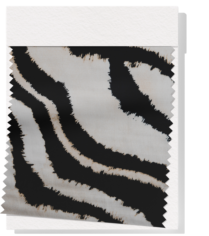 PRINTED RAYON/BAMBOO $16.00 P/M - Ivory Zebra