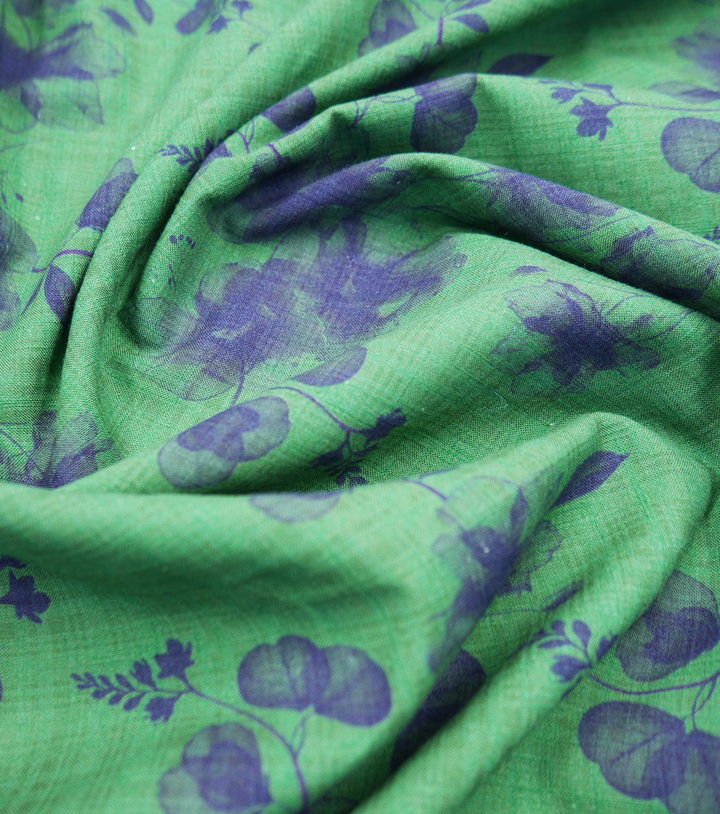 PRINTED LINEN/ COTTON $18.00 P/M - Emerald Bloom