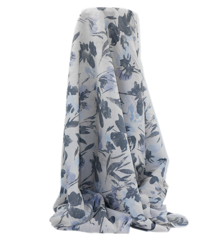 PRINTED COTTON POPLIN $14.00P/M - Blue Reverie