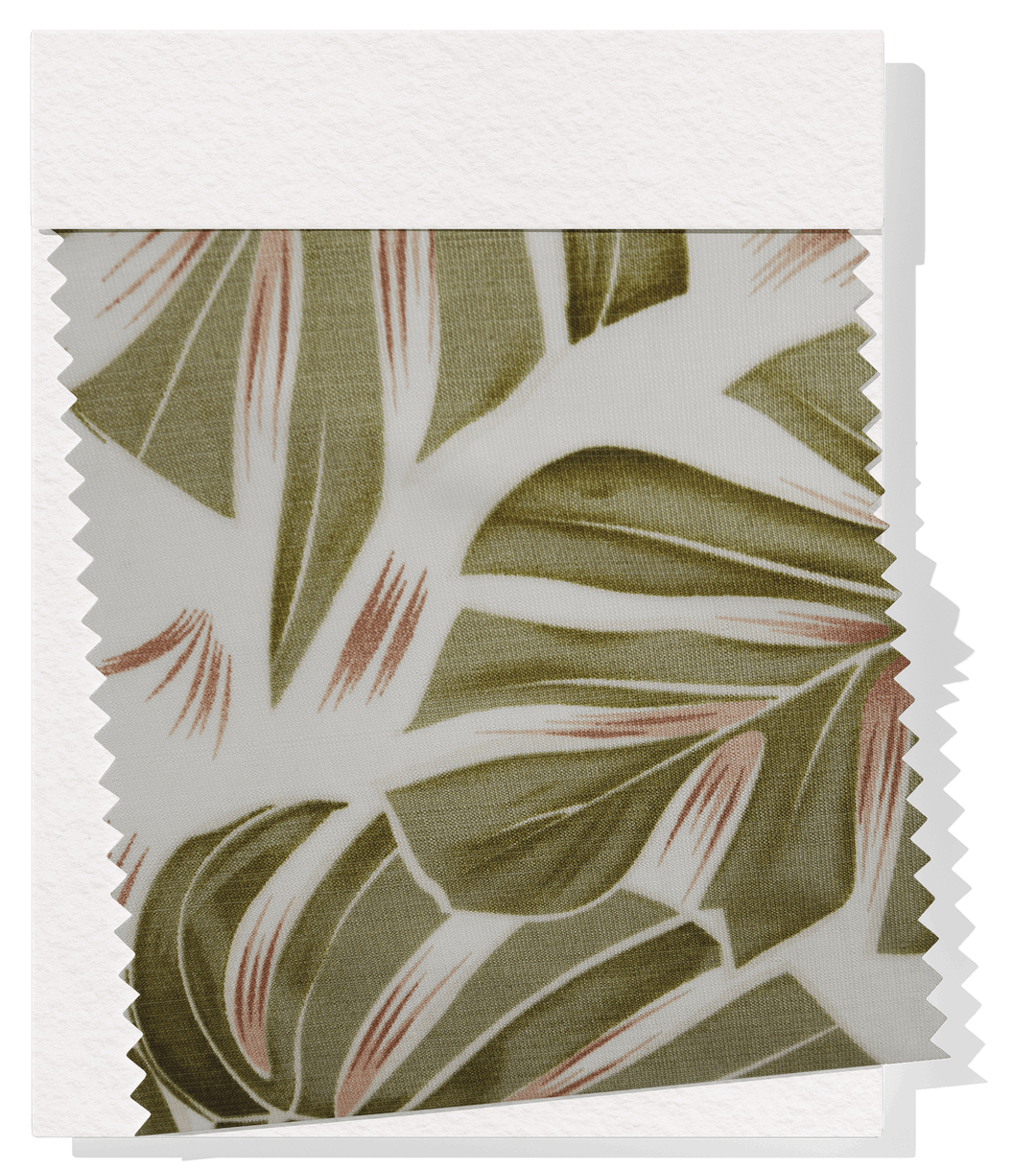 Printed Bamboo Cotton $16.00p/m - Monstera Leaf Green - The Fabric Shop