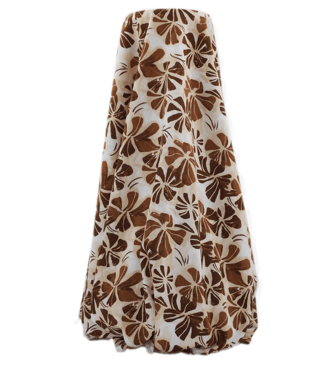 PRINTED BAMBOO / COTTON $18.00P/M - Natural Chestnut Bloom - The Fabric Shop