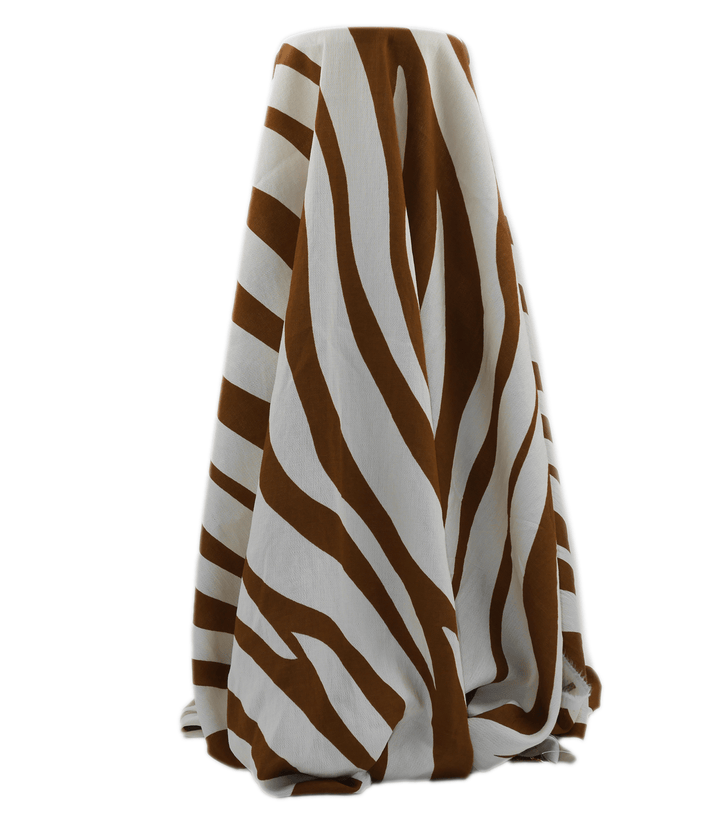 PRINTED COTTON/RAYON $16.00 P/M - Cinnamon Zebra - The Fabric Shop