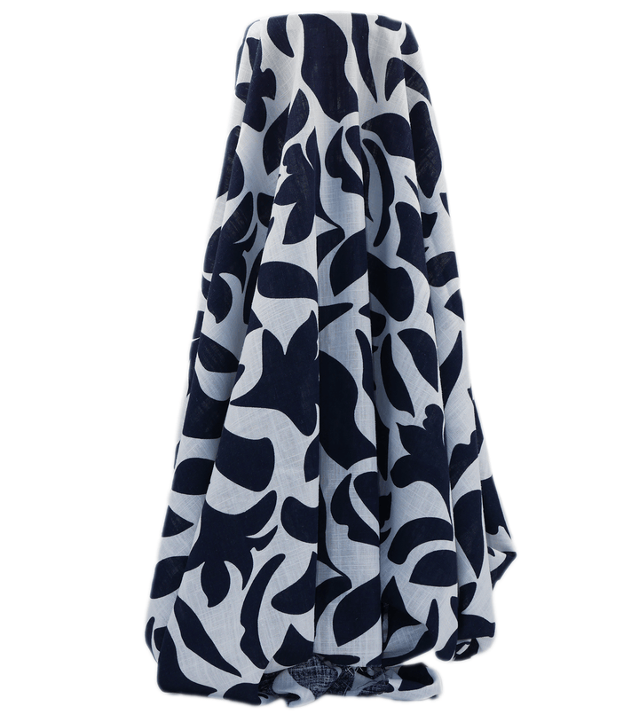 PRINTED LINEN/ COTTON $16.00 P/M - Midnight Silhouette - The Fabric Shop