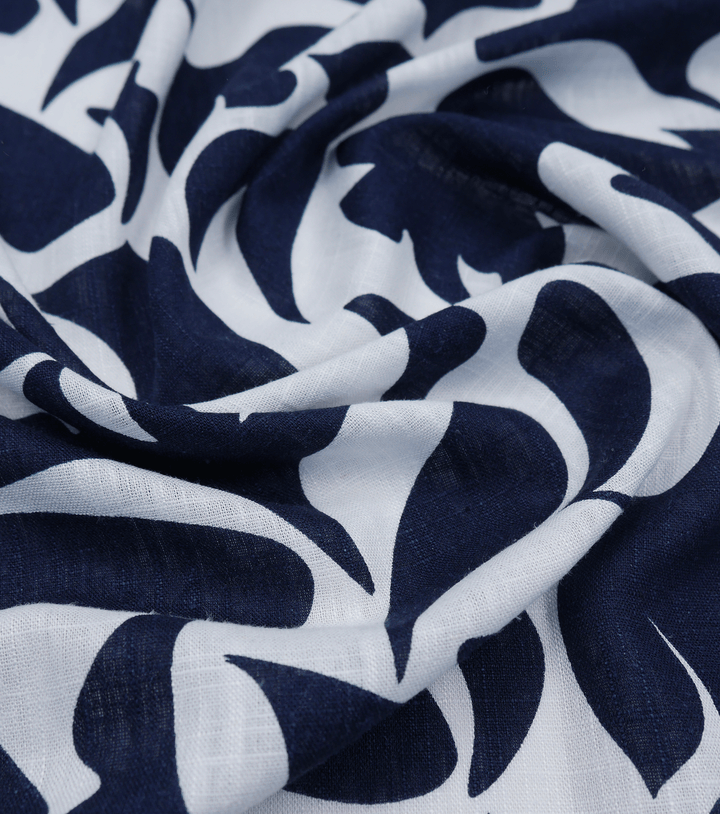 PRINTED LINEN/ COTTON $16.00 P/M - Midnight Silhouette - The Fabric Shop