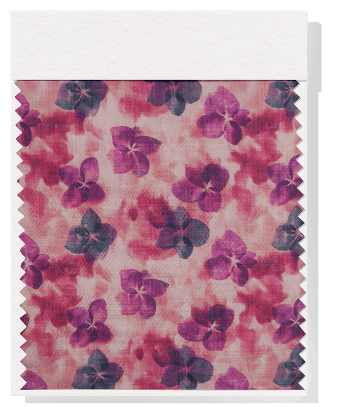 PRINTED LINEN/ COTTON $18.00 P/M - Berry Blossom - The Fabric Shop