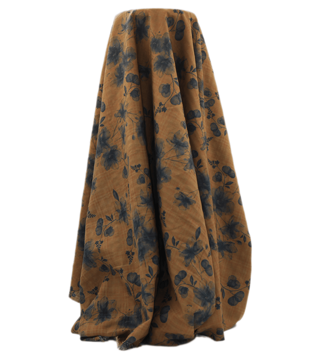 Printed Linen/ Cotton $18.00 p/m - Golden Blossom - The Fabric Shop