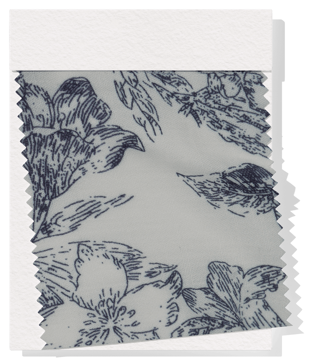Printed Linen Cotton $24.00p/m - Meadow Toile - The Fabric Shop