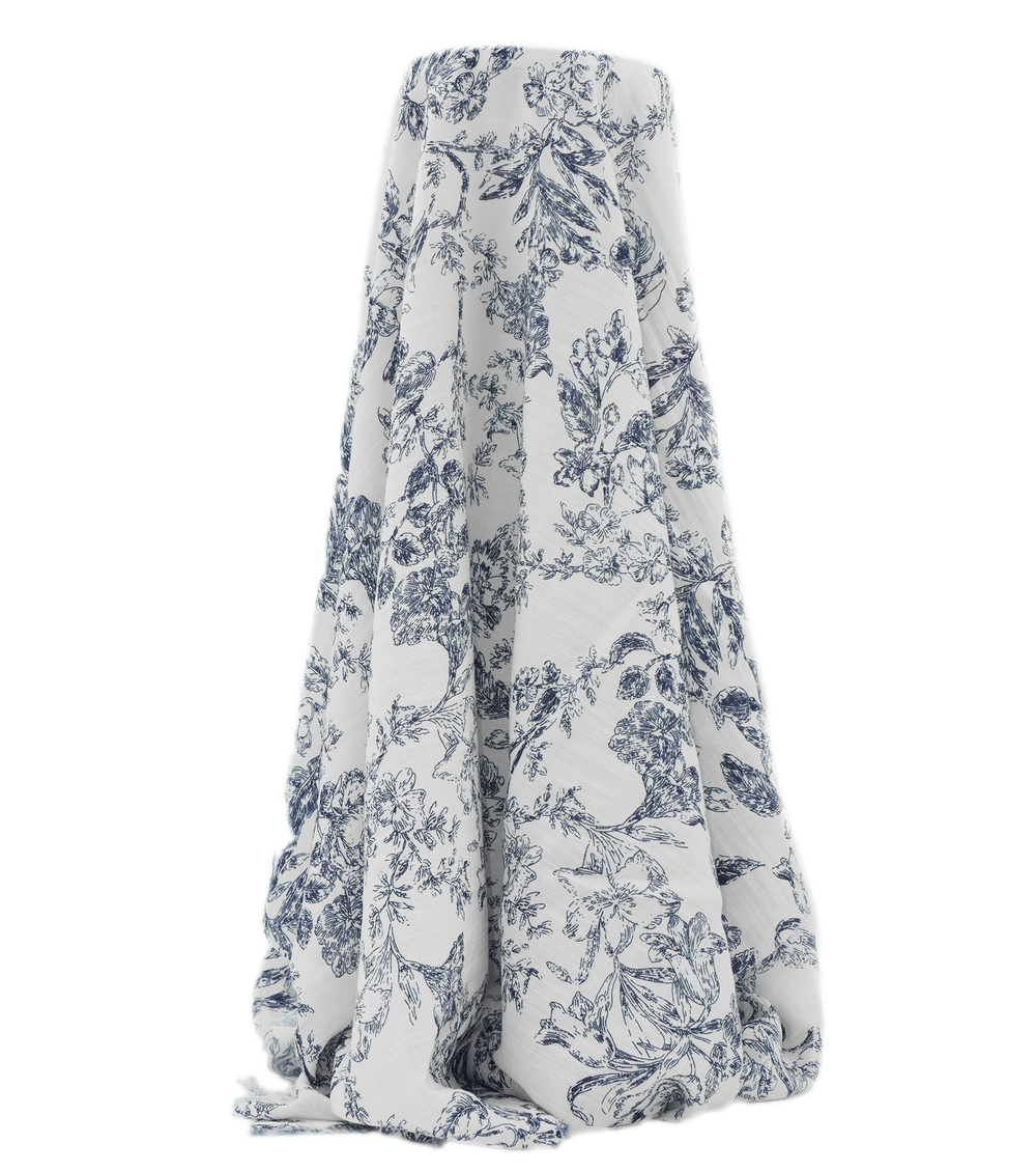 Printed Linen Cotton $24.00p/m - Meadow Toile - The Fabric Shop