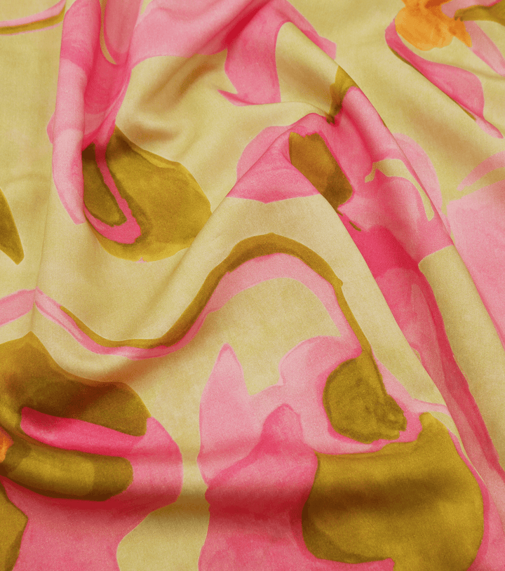 Printed Nylon/Rayon $18.00p/m - Zarah Green - The Fabric Shop