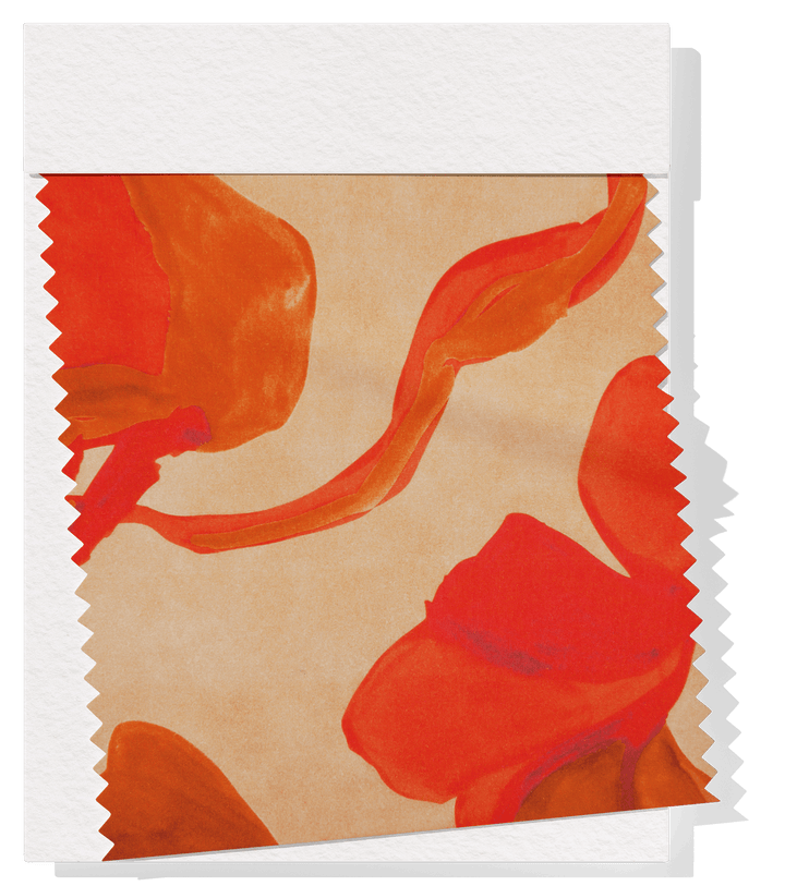 Printed Nylon/Rayon $18.00p/m - Zarah Orange - The Fabric Shop